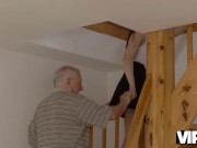 VIP4K. Girl has amazing sex with old man when her boyfriend is out 9/16