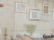 SHAME4K. Stud is fucking the mature lady while her husband is resting 14/16