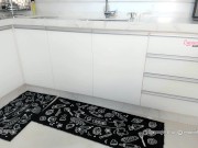 Sexy cheating wife showing to her cuckold husband how to fuck with his BBC friend in the kitchen 7/16