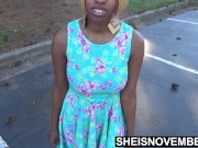 Sheisnovember Crawls Into Middle Of The Road With Upskirt Dress Exposing Black Pussy In Public Outside 3/16