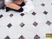 SISPORN. Fellow nails slim stepsis who needed help in cleaning the house 5/16