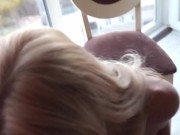 Hot teen with perfect ass fucking by the window in front of passersby/Amateur model CarlaCute 4/16