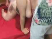 JUST ASKED THE PIZZA BOY TO FUCK MY WIFE WHILE SHE CLEANS MY COCK 3/16