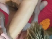 JUST ASKED THE PIZZA BOY TO FUCK MY WIFE WHILE SHE CLEANS MY COCK 9/16