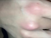 I fuck my boyfriend's friend and he cums on my back 3/16