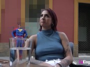 21yo babe and a Superman cosplayer! It's her porn debut :-) 1/16