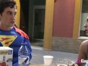 21yo babe and a Superman cosplayer! It's her porn debut :-) 5/16