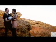 Boxer Bound And Spanked, then Eats Ass of Her Dom at the Spanish Sea 13/16