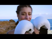 Boxer Bound And Spanked, then Eats Ass of Her Dom at the Spanish Sea 8/16