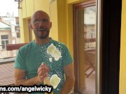 Bored housewife Angel Wicky  fuck window cleaner 2/16