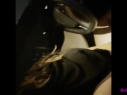Fucking Hot Babe In Tesla Car Self Driving At Night 15/16