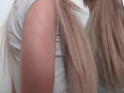 Hot Blonde Teen Masturbates In Front Of The Mirror 4/16