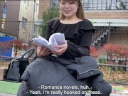 Naked and sexy amateur Japan girl shows stranger her shaved pussy in love hotel in Tokyo 2/16