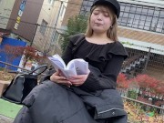 Naked and sexy amateur Japan girl shows stranger her shaved pussy in love hotel in Tokyo 3/16