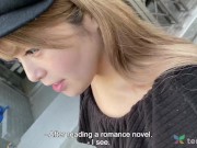 Naked and sexy amateur Japan girl shows stranger her shaved pussy in love hotel in Tokyo 6/16