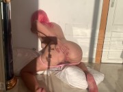 Cute Girl fuck pillow and masturbate to a loud orgasm - TheLyMia 7/16