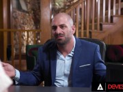 He Stretched His Boss' Tight Pussy And Throat With His BIG Cock To Keep His Job 1/16