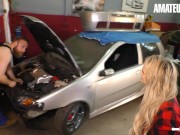 HAUSFRAUFICKEN - Amateur German Wife Cheats With Handyman In The Garage - AMATEUREURO 2/16