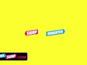 Daughter Swap - Playful Chocolate Girls Disciplined By Stepdads And Learned Not To Be Late Anymore 1/16