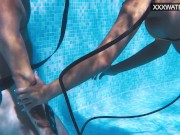 Hardcore swimming pool fucking big dick with Polina 8/16