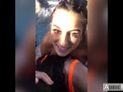 Two Horny Pornstars Suck A Big Cock In The Hot Tub - Abbie Maley & Lena The Plug 12/16