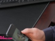 GIRLSRIMMING - Sloppy rimjob and hard action with petite teen Lily Larimar 1/16