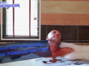 Husband cheats on wife with naughty girl in the bathroom. Hard anal till cum on face 16/16