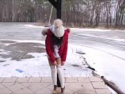 Napalona dziewczyna przy drodze z ekstremalnym orgazmem 3/16