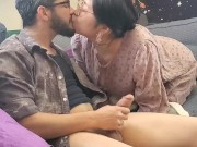 Miss Bliss Rose deepthroats Master Hannibal Thorn's cock and swallows his cum 2/16