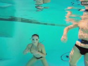 Group sex underwater with Eva Sasalka 3/16