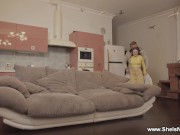 She Is Nerdy - Baby Mamby - She follows with some nasty reverse cock riding and finishes in style dropping down on her knees 2/16