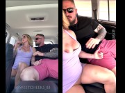 Sweet Vickie and hubby fuck while driving on 105 Freeway in the uber! 2/16