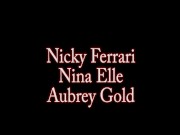 Girly 3Way! Nina Elle and Nicky Ferrari Fuck Aubrey Gold! 2/16