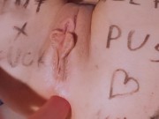 Cute Dirty Slut Fucks herself in the ASS and CUMS 15/16