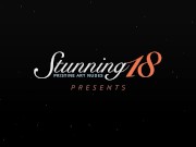 Intrepid Blonde Coed Garcia Rubbing Her Hot Young Body In The Woods! 1/16