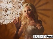 Sexy blonde in a retro tease and solo 1/16