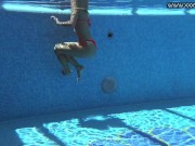 Russian pornstar hot babe Mary Kalisy strips underwater 10/16