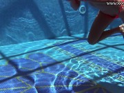 Russian pornstar hot babe Mary Kalisy strips underwater 11/16