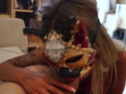 Milf Threesome, POV Blowjob instead of a dildo, cock his stepsister - Monika Fox & Elen Million 3/16