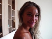 Milf Threesome, POV Blowjob instead of a dildo, cock his stepsister - Monika Fox & Elen Million 4/16