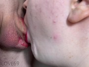 The brunette sucked a dick and got cum on her face!!! 7/16