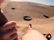 THEY SAW US! Risky blowjob & handjob at BUSY PUBLIC BEACH - 4K - Honey Tequila 8/16
