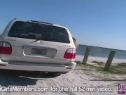 Hot Blonde Streaks Naked At The Beach 14/16