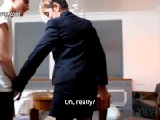 TUTOR4K. Guy steals tutors glasses and with ease seduces mature woman 6/16