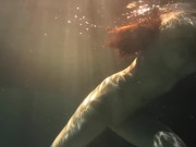 Lesbians and solo girls make out underwater 10/16