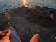 Sexy girlfriend lets me fuck her outdoors for Valentine's Day - Risky passionate sex Honey Tequila 12/16