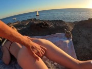 Sexy girlfriend lets me fuck her outdoors for Valentine's Day - Risky passionate sex Honey Tequila 2/16