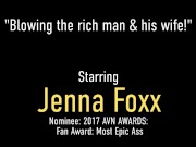 Double BJ and Cum On Glasses! Jenna Foxx and Mrs Sloppy Drain Dick Dry! 1/16