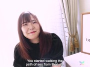 Miki is a chubby Japanese college babe who suck cock, and gets her pussy fingered and fucked pt2 3/16