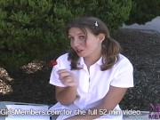 Innocent Coed Is Spotted On Campus With No Underwear 2/16